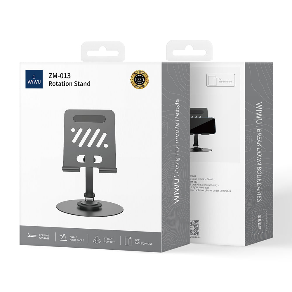 Wiwu ZM-013 Taşınabilir Katlanabilir 360° Dönebilen Metal Telefon ve Tablet Standı Wiwu ZM-013 Taşınabilir Katlanabilir 360° Dönebilen Metal Telefon ve Tablet Standı